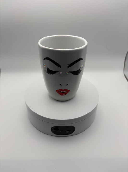 Taza cara de mujer